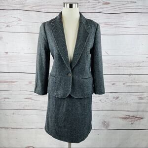 Pendleton vintage wool skirt suit set pockets